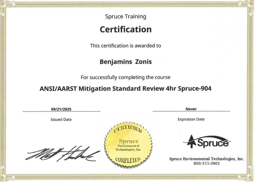Spruce Training - ANSI-AARST Mitigation STandard Review 4hr Spruce-904